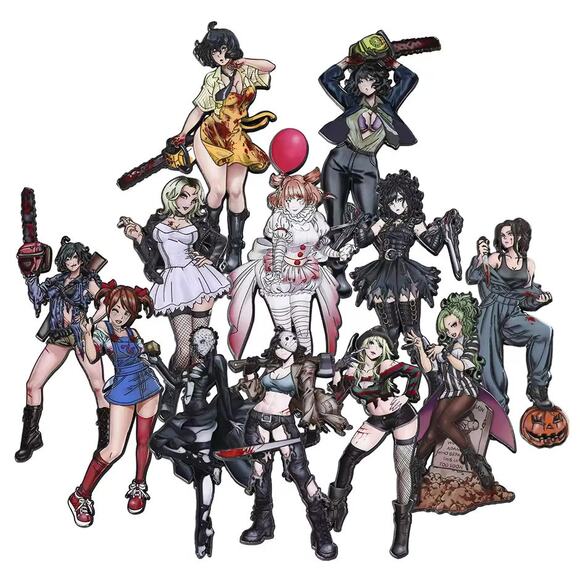 Chainsaw Girl Halloween Horror BIG Enamel Pin-ONLY ONE - Picture 4 of 6